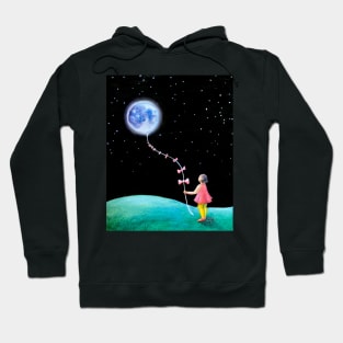 Surrealist Girl's Nursery Painting Hoodie